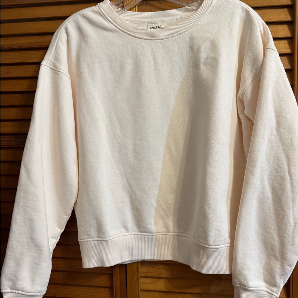 Pact Cream Ribbed Crewneck
